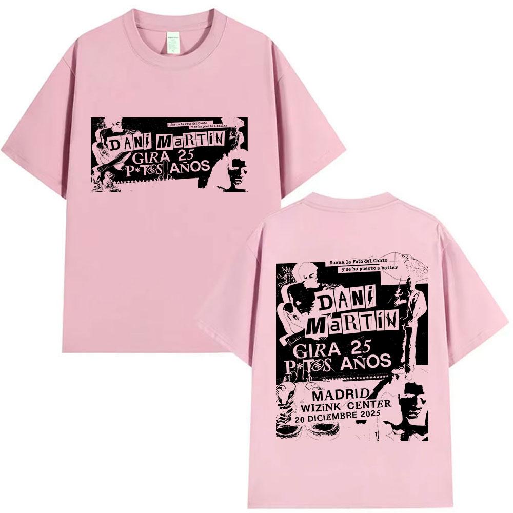 Rock Band Dani Martin Tour 20252026 Graphic TShirts Mens Gothic Hip Hop Short Sleeve Tshirt Pure Cotton T Shirt Streetwear
