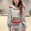 Women's American Spicy Girl Hoodie & Wide-Leg Pants Set - Autumn Sportswear