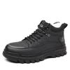 Boots Men Plus Fleece Cotton Shoes Keep Warm Men's Winter High-top British Style Cargo  Thick Soled Outdoor Ankle Boots Snow Boo