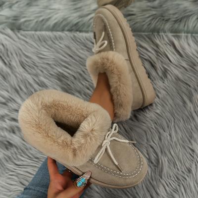 Fashion Plush Warm Snow Boots for Women 2024 Autumn and Winter New Fashion Casual Plush Flat Cotton Shoes