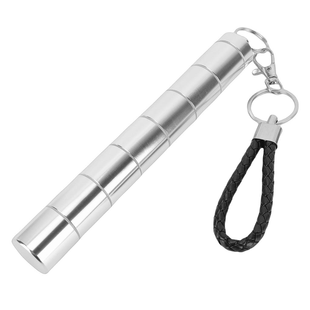 Metal Storage Tube Keychain 7 Compartment Water Proof Portable Travel Container Aluminum Alloy