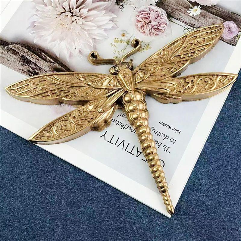 A33R-2PCS Dragonfly Silicone Mold Large Epoxy Resin Dragonfly Shape Molds 3D Unique Animal Pendant Wall Hanging Mould