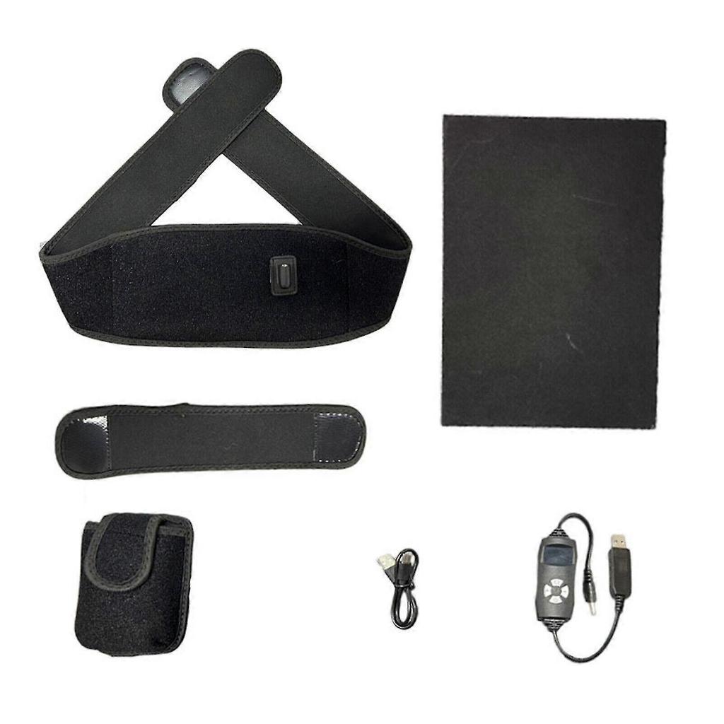 LED Infrared Red Light Therapy Heating Massage Waist Belt For Body Pain Relief