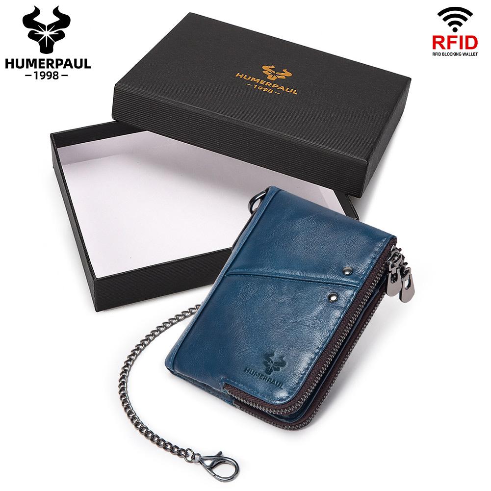 Humerpaul Portafoglio da donna 100% pelle di mucca Portafoglio pochette