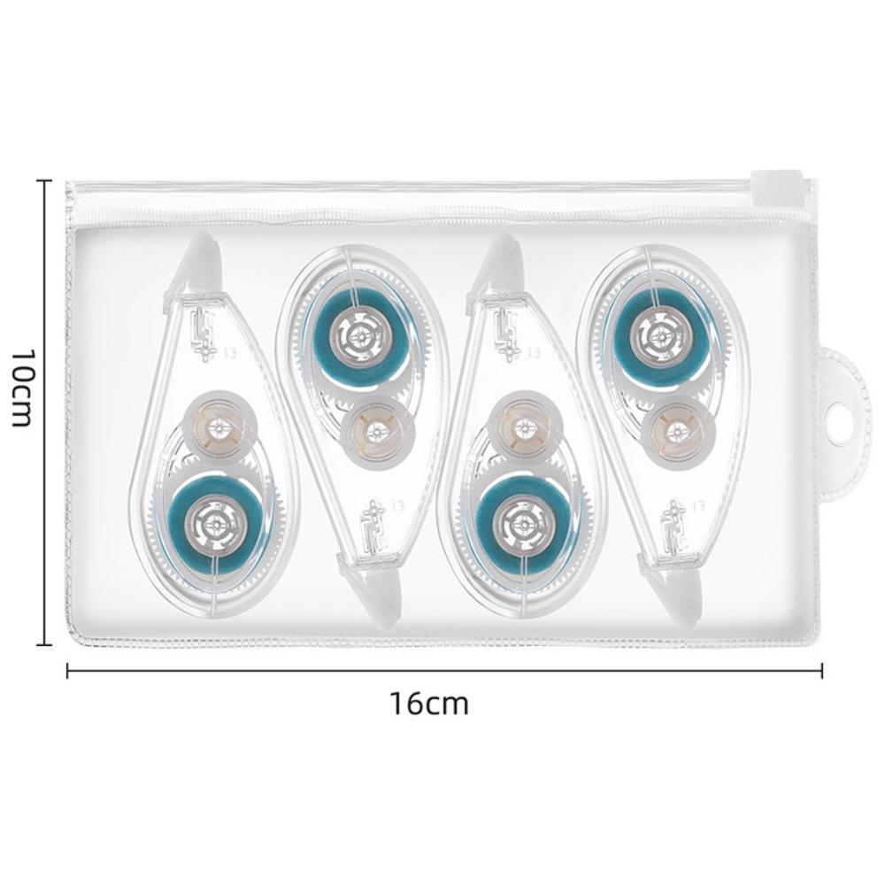 

4pcs Erasable Double Sided Adhesive 5m*6mm Roller Tape New Dot Glue Tape Students 4pcs