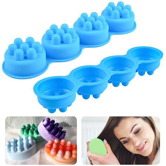 Silikonová forma na mýdlo Opakovaně použitelná DIY Bez BPA Užitečná na výrobu masážních kostek Domácí potřeby