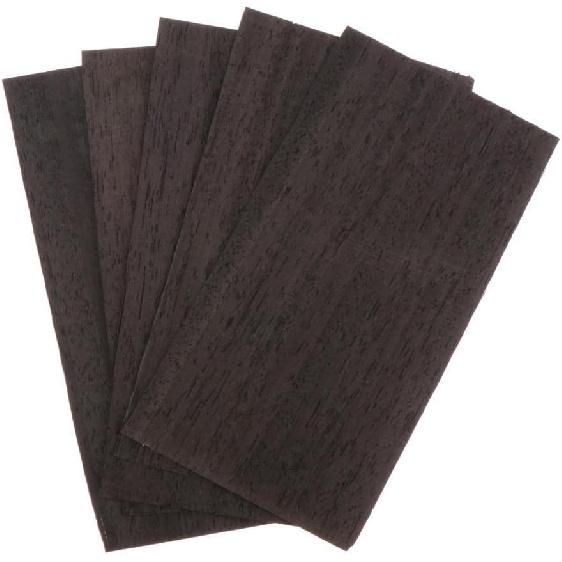 Handcrafted Guitar Headstock Veneer Set for Unique Instrument Customization, Black Wood