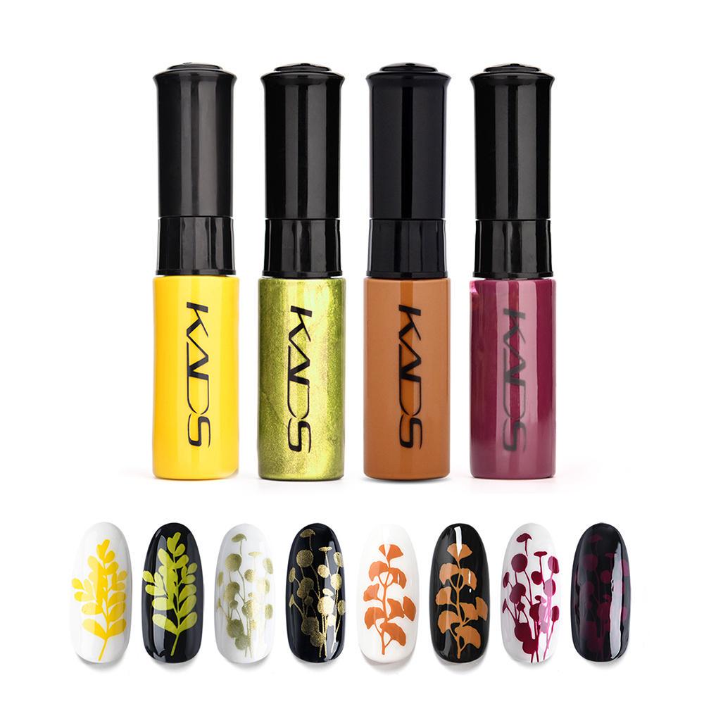 

KADS 4 шт./компл. набор лаков для ногтей красочный лак для стемпинга ногтей печать лак для ногтей