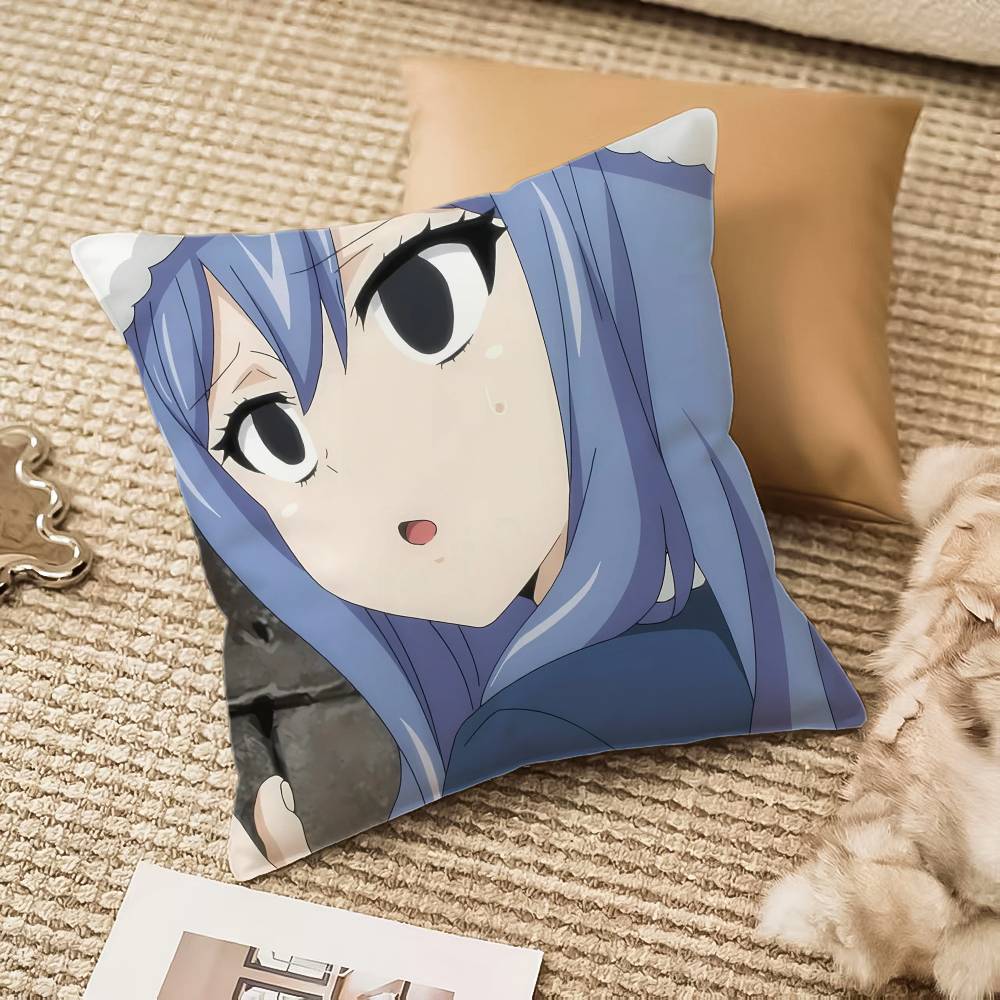 Аниме Fairy Tail Наволочка Эрза Скарлет Защита от пылевых клещей Невидимая молния Диван Кровать 12x12Inch