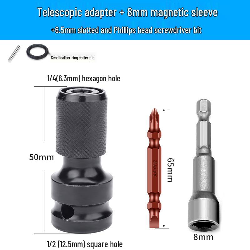Kit Multifuncțional Adaptor Burghiu Electric și Cheie