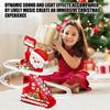 Stair Slide Toy Santa Christmas Toys Electric Snowman Coaster With Light Music Track Activity For Garden Children Boys Toddler