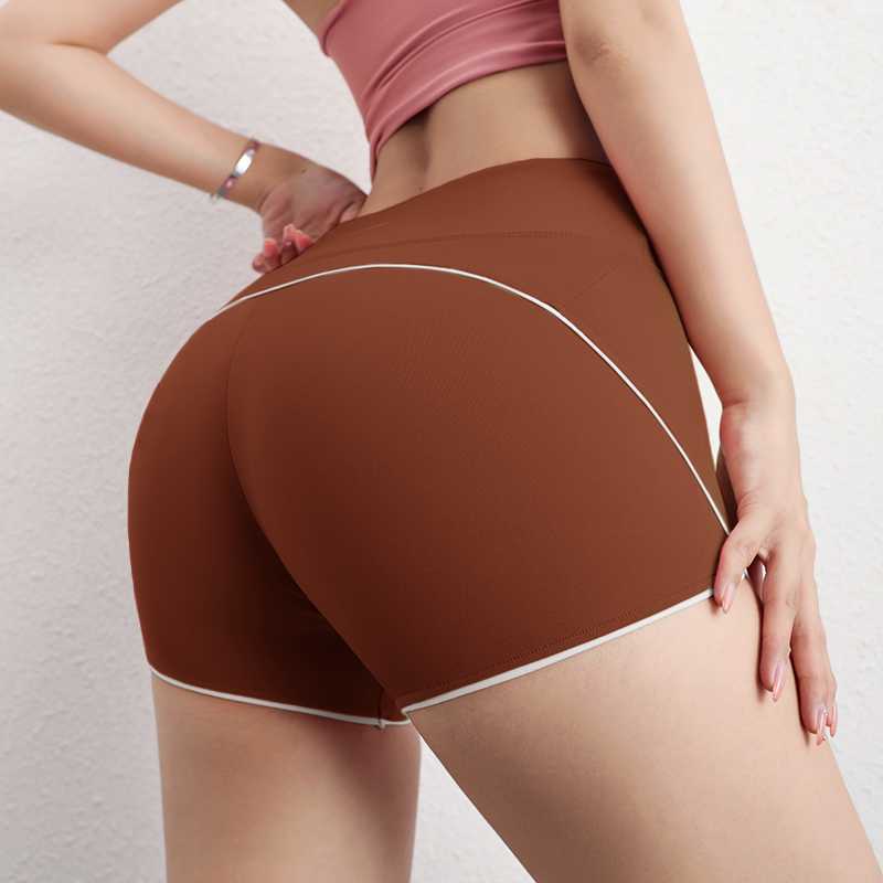Sports Shorts High Waist Hip Lift Women Tight Running Three-point Training Yoga Pants Peach Fitness Hot Pants New