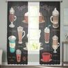 Beautiful Types Of Coffee Tulle Curtains For Living Room Bedroom Christmas Chiffon Sheer Voile Kitchen Curtain