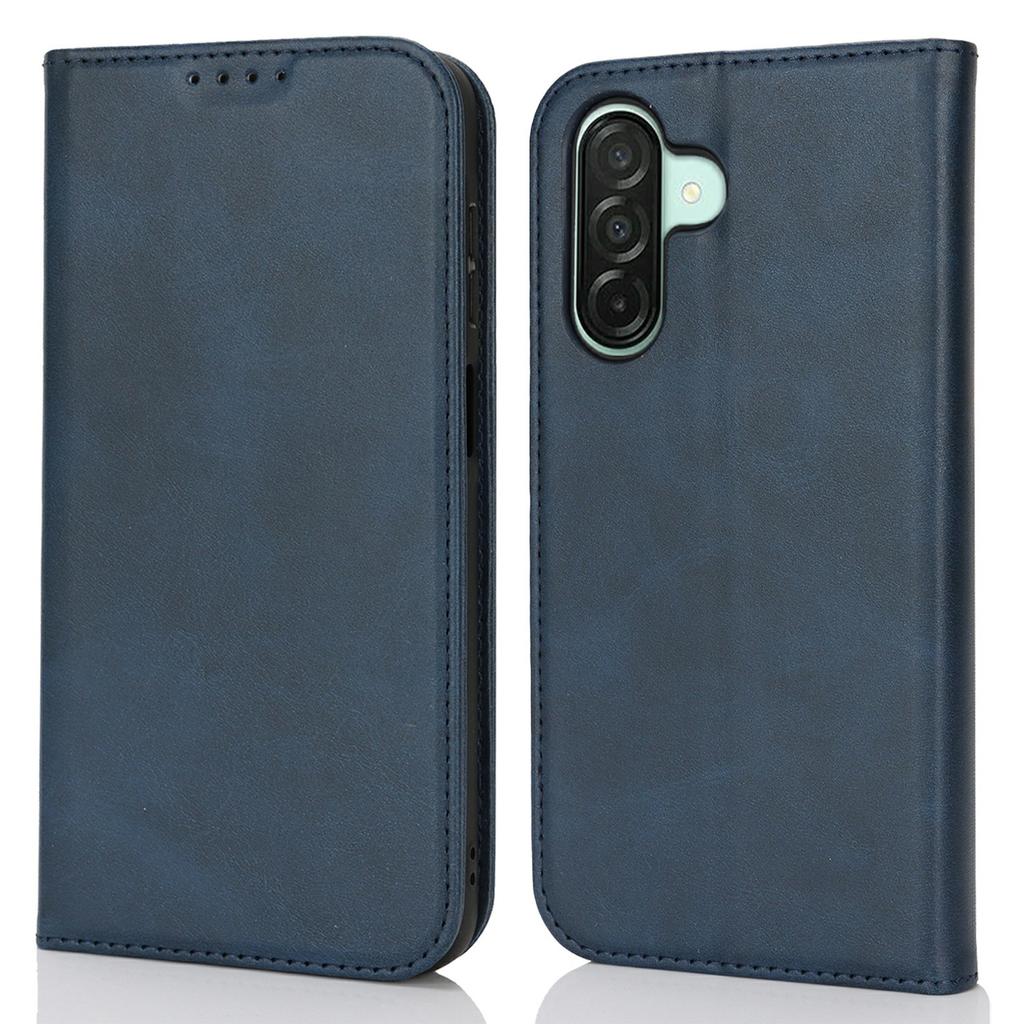 For Samsung Galaxy A26 5G Case PU Leather Calf Textured Magnetic Closing Smart Phone Cover