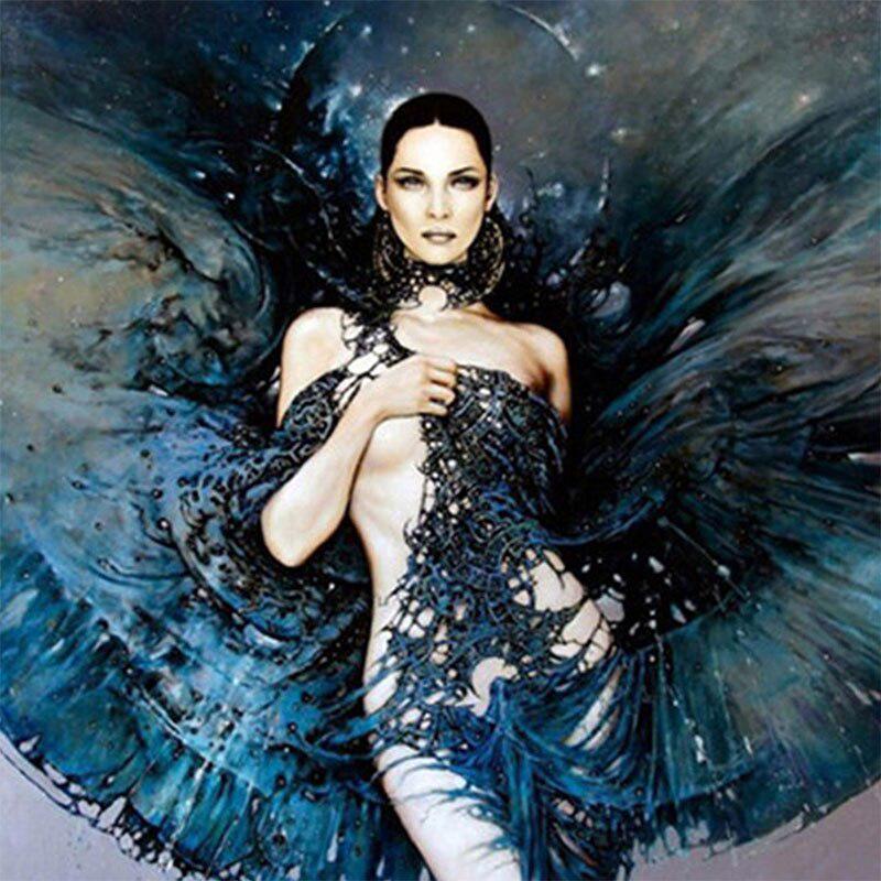 Kit de pictură cu diamant 5D DIY Elfi și îngeri Imagini cu strasuri Broderie cu diamante Mozaic de flori Home Decor