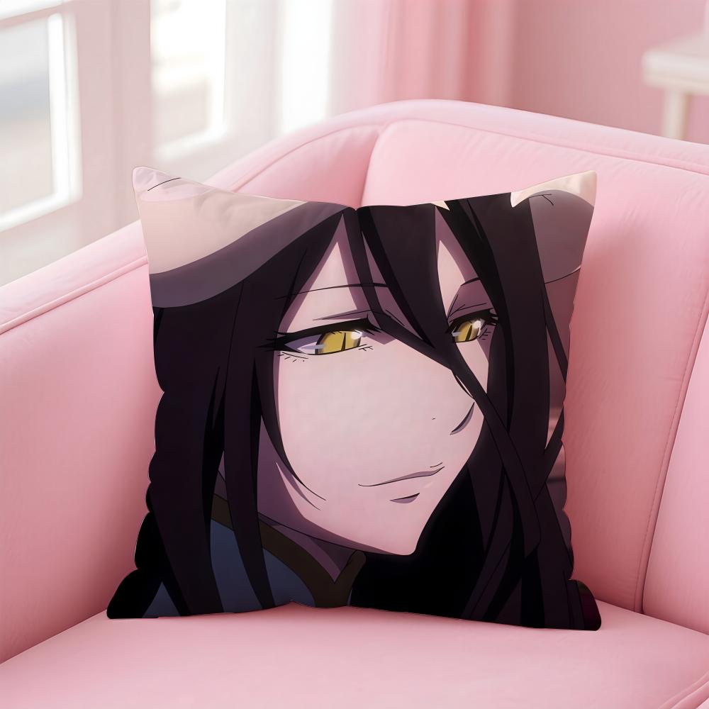 o-Overlord Anime Cushion Cover Comfortable Reversible Pillow Cover Ideal for Car Sofa Bedroom & Beyond