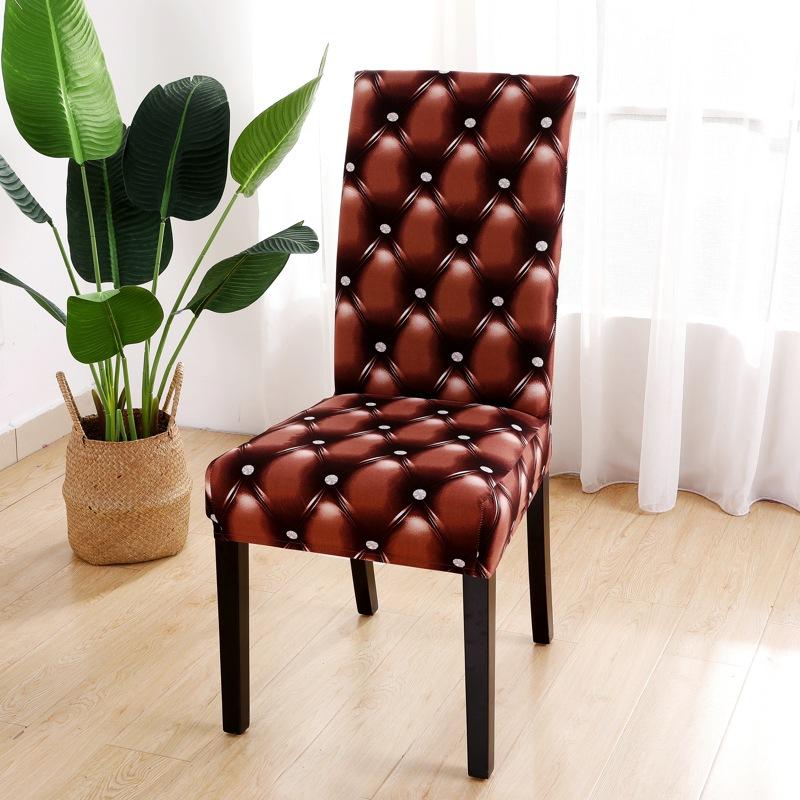 Printed Chair Cover Elastic Seat Chair Cover Living Room Detachable Washable Stretch Banquet Hotel Restaurant Set