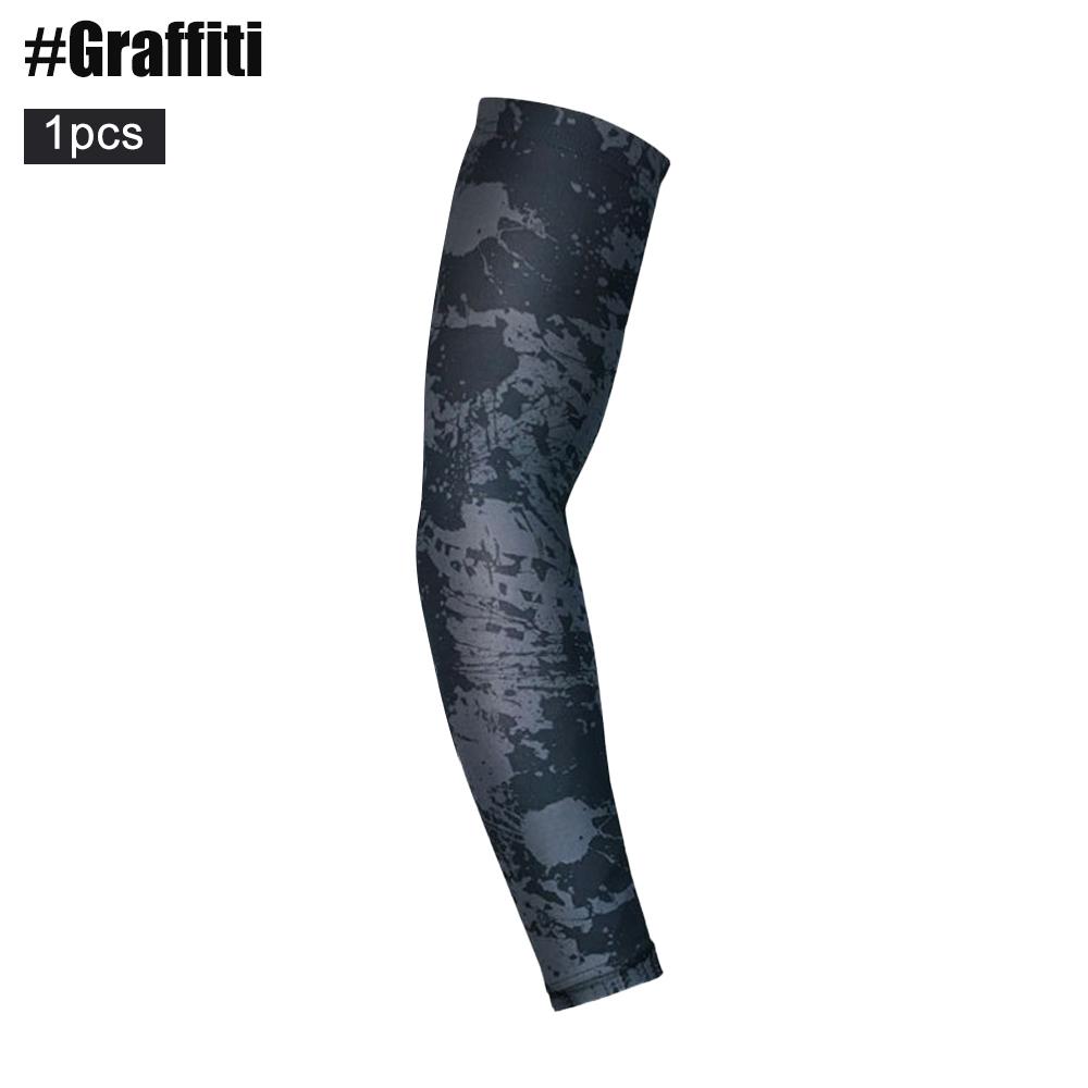 1Pcs Sports Arm Sleeve Compression Sleeves Golf Elbow Brace UV Protection Tattoo Cover for Running Cycling Basketball Football