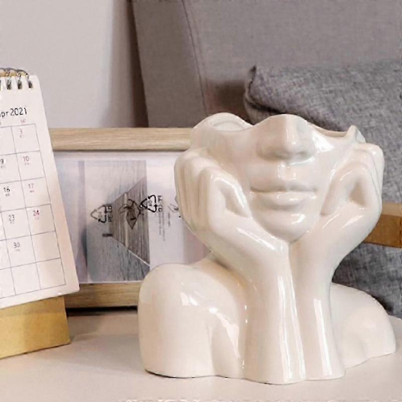 Nordische Keramik Simulation Menschlicher Körper Kunst Vase Skulptur Ornamente Wohnzimmer TV-Schrank Handwerk Heimdekor