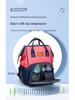 2025 Korean Style Mommy Backpack: Multifunctional Fashion Canvas Color Block Bag with Baby Bottle Holder