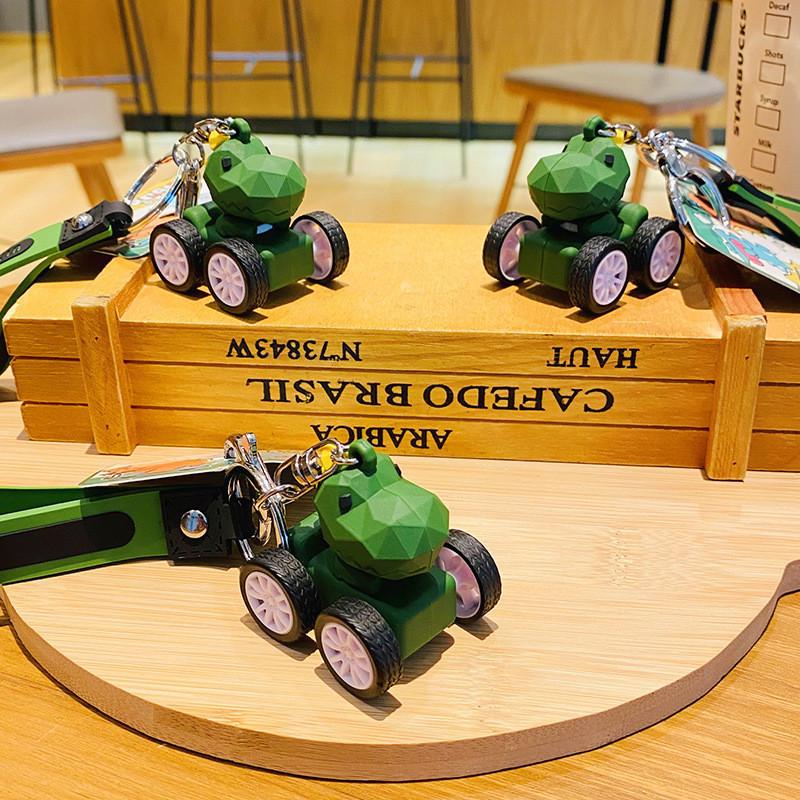 Unique Cutout Dinosaur Off-road Car Keychain For Bags And Keys