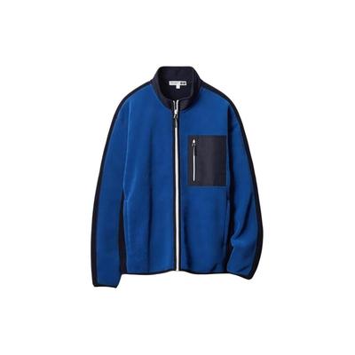 UNIQLO Fleece Zip-Up Stand Collar Casual Jacket Unisex Jackets Navy 465866-69
