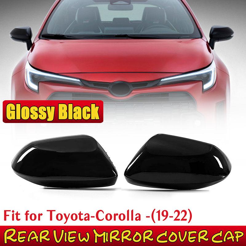 Rhyming ABS Carbon Fiber Look Car Rear View Side Mirror Cover Case Shell Trim For Toyota Corolla 2022