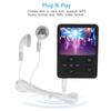 Thin Lightweight Portable Color Screen HiFi MP3 MP4 Music Player USB2.0 Cross Button Black