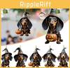 Adorable Pumpkin Sausage Dog Car Hanging Decor For Charming Vehicle Interior