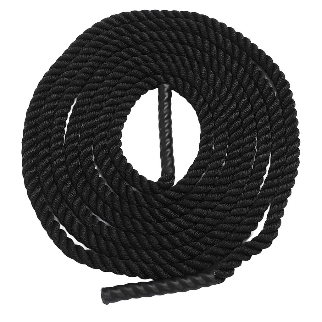 Power Battle Rope Black Lightweight Basics Battle Exercise Training Rope for Outdoor Strength Training 12m 39.4ft