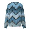 Ladies Casual Fashion Print Long Sleeve Round Neck Pullover T-Shirt Top