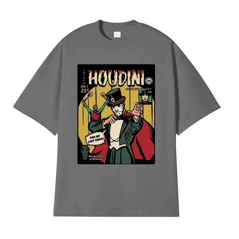 Eminem Houdini 2024 Nové album Trička Hádej, kdo je zpět a Pro můj poslední trik Tričko Muži Ženy Retro Ležérní 100% Bavlna Tričko