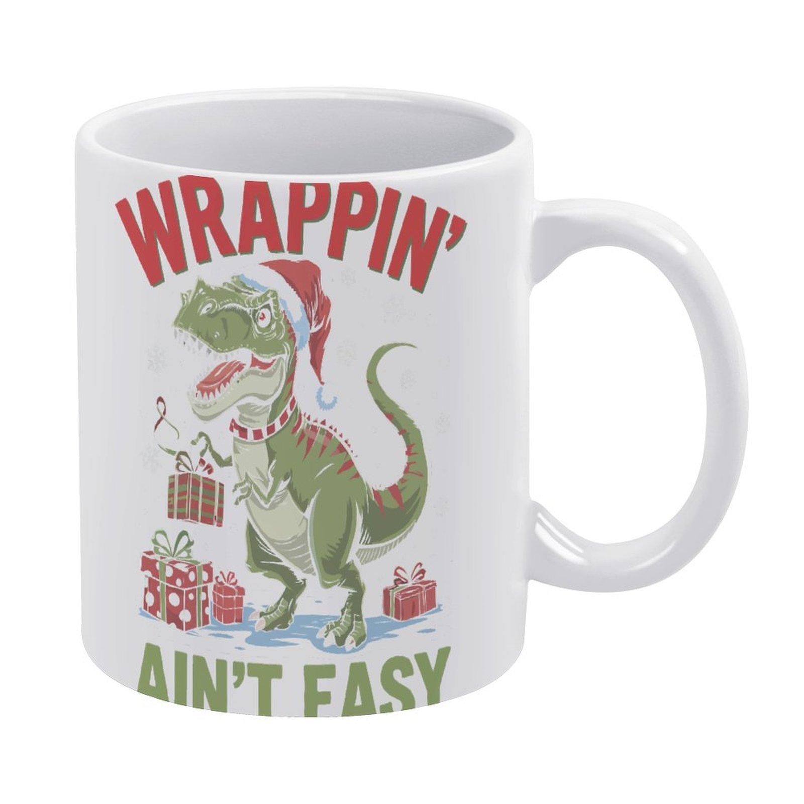 

1pc 11oz blank ceramic mug, double-sided printed drink cup, minimal design, easy wash, perfect for home kitchen counters and office desks белый