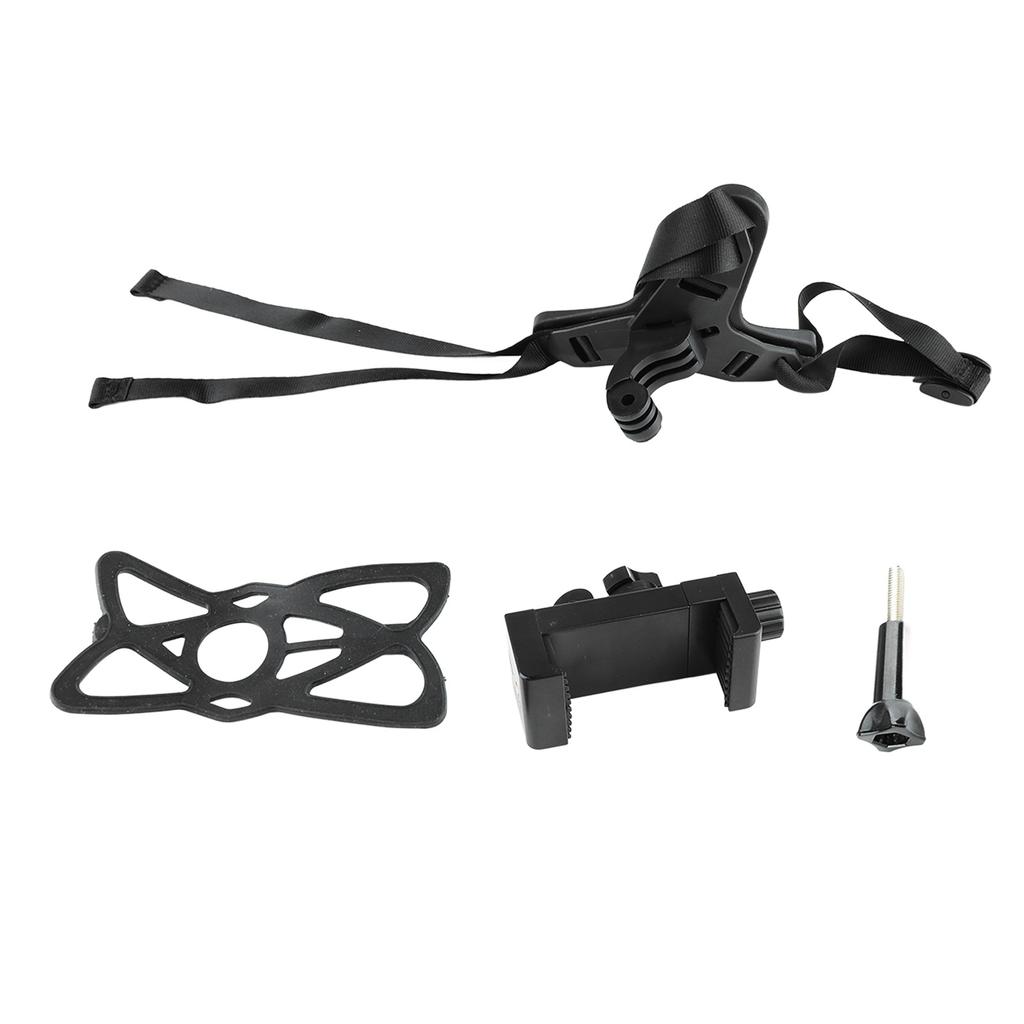 Helmet Chin Mount Lightweight Soft Silicone Helmet Strap Holder Accessories for Sports Cameras Mobile Phones