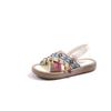 Fashion Girl Shoes New Versatile Comfort Child Sandals Anti Slip Soft Sole Retro Princess Shoes Ethnic Trend Flat Sandals Girls