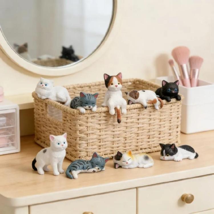 Katzen Figur Computer Monitor Dekorationen Kreatives Autozubehör, Maskottchen Handwerk Tier Sammlerfigur Heimdekorationen