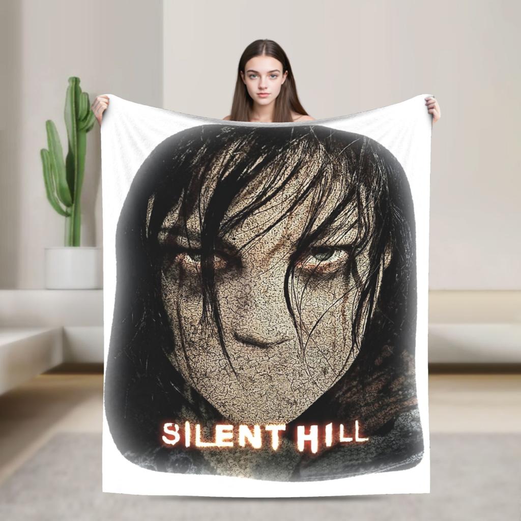 There Was a Hole Here Silent Hill Blankets Fleece Print Breathable Ultra-Soft Throw Blankets for Sofa Bedroom Rug Piece