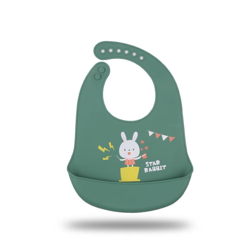 Waterproof Food-Grade Silicone Baby Bib - Leak-Proof, Self-Feeding, Drool Protection