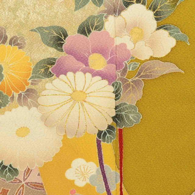 Used Recycled Kimono Furisode Furisode Vintage Furisode Vintage Furisode Pure Silk Silk LL Size Tall Large Size Tall Size Slightly Plump L Special