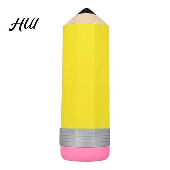 Pen And Marker Holder 3D Printed Pencil Shape Case, Large Capacity Eraser Sharpener Case for Students, Novelty Stationery Organizer Desk Travel School
