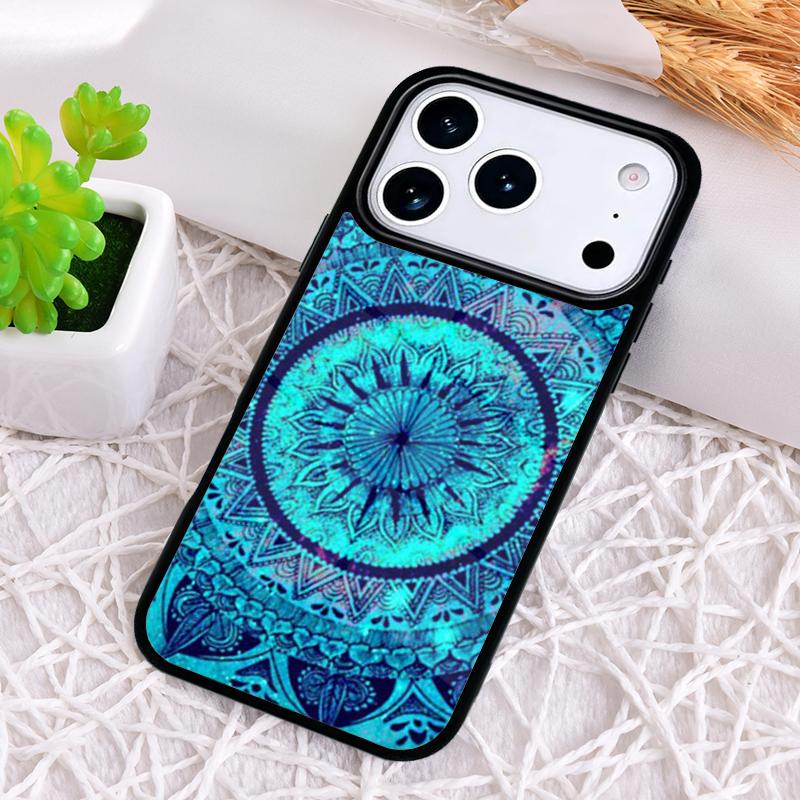 Bohemian Tie Dye Hippie Mandala Phone Case for iPhone 17 Air 16 15 11 12 14 13 Pro Max Shockproof Cover