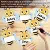 Bulletin Board Bumble Bee Cutouts Bee Shaped Paper Name Tags Student Nameplates for Classroom Cubbies Desks