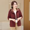 Mom's Casual Fashion Hooded Jacket - Stylish Short Trench for Middle-Aged and Elderly Women