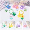 Diy Acrylic Flower Key Chain Colorful Bag Pendant Accessories Durable Car Pendant Key Ring  Women