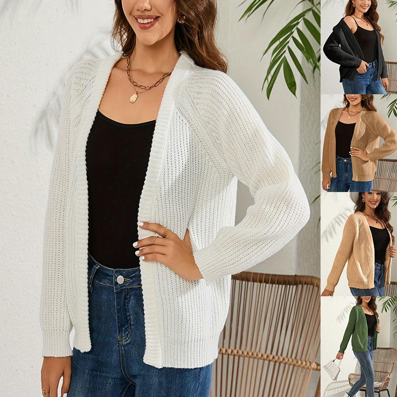 

YYFS Женская мода Повседневный Осень Зима Однотонный Принт Длинный Рукав Свитера XL белый