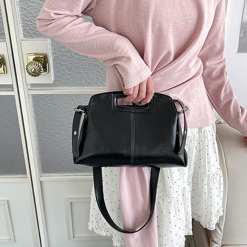 Urban Simple Style Large Capacity Commuter Crossbody Single Shoulder Handbag Retro Fashion Quality PU Crossbody Bag