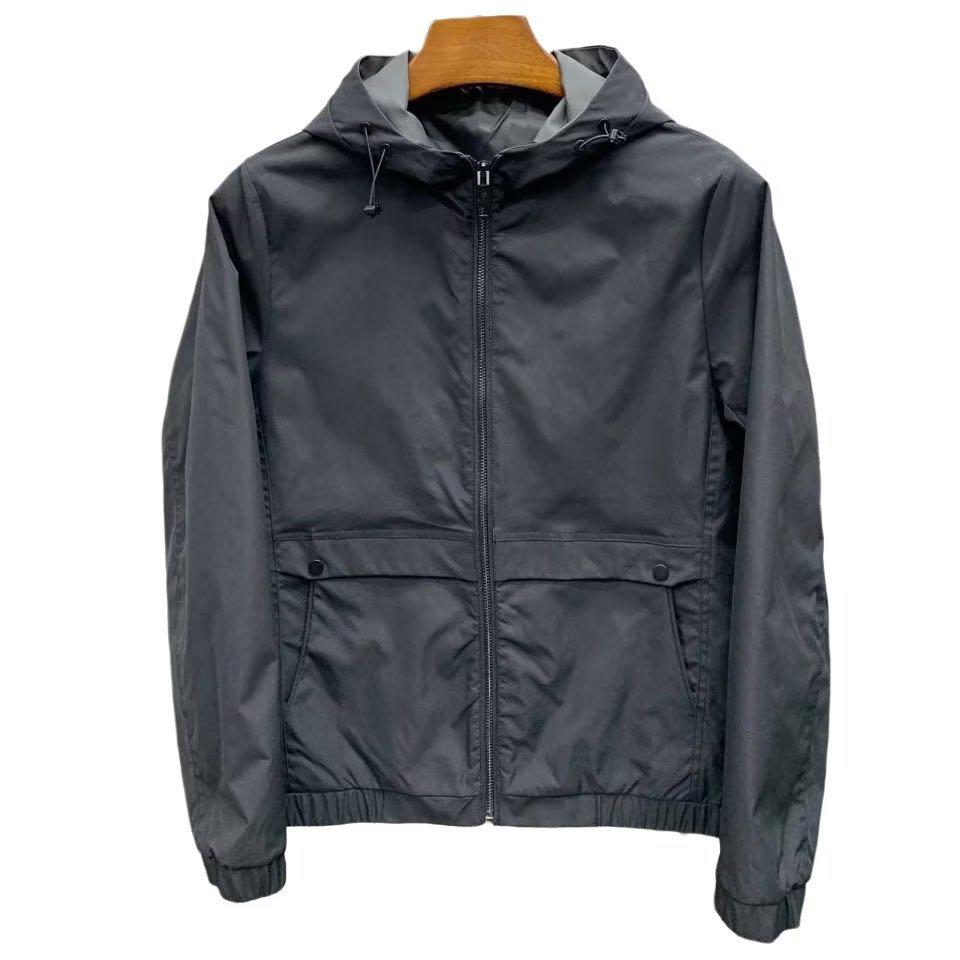 2024 Men's High-Quality Black Hooded Jacket: Stylish, Casual, Youth Spring/Autumn Outerwear