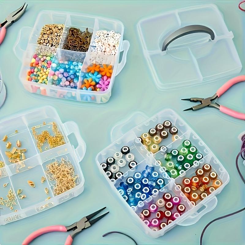 3-Tier Stackable Organizer Box with Compartments - Durable Plastic Storage for Kitchen, Bedroom, Jewelry & Crafts - Snap Design, Versatile Storage Box