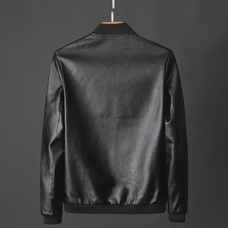 Men's Slim Korean Style Leather Jackets - 2021 Spring/Autumn Collection