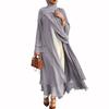Muslim Fashion Abaya Fashion Soft and Elegant Large Size Women Cardigan Robe Solid Color Cardigan Dress